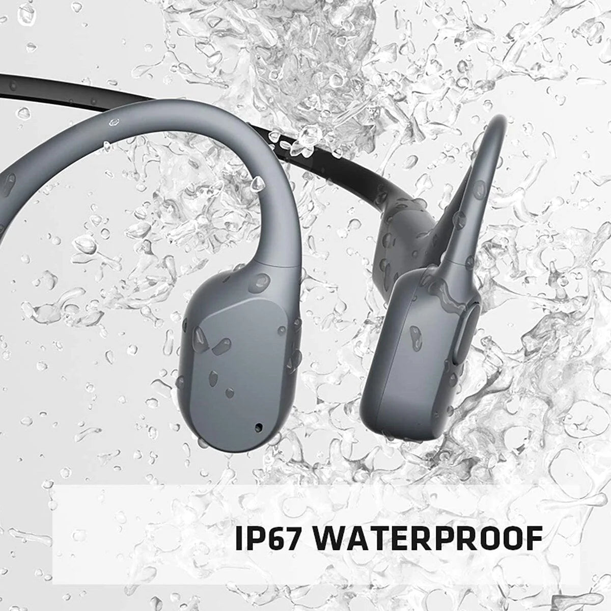 AfterShokz Aeropex Open-Ear Wireless Bone Conduction Headphones with Sport Belt Cosmic Black 2.3