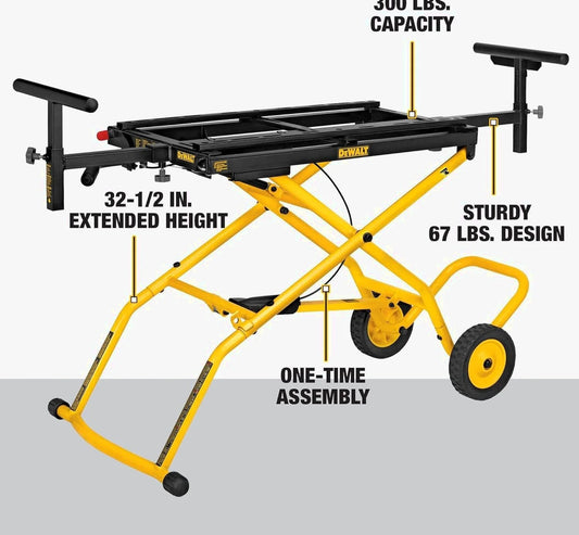 DEWALT Miter Saw Stand With Wheels (DWX726), Yellow