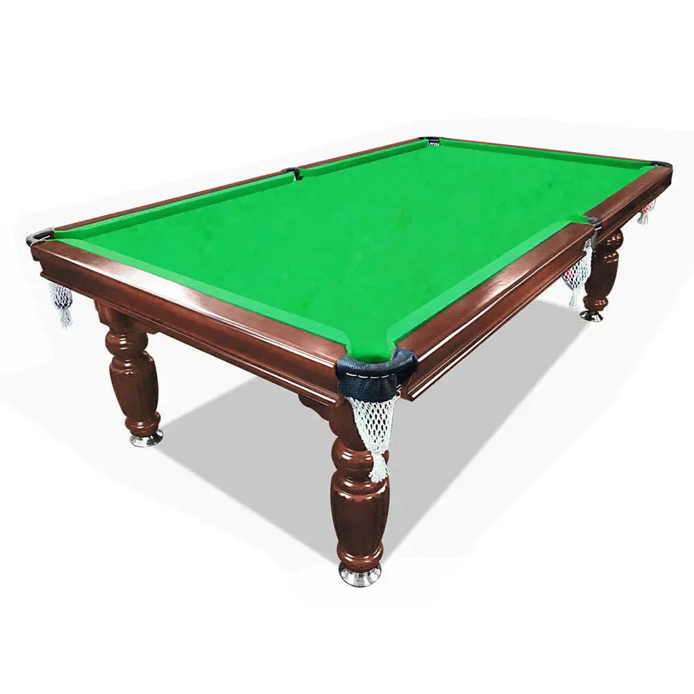 Classic Slate Pool Table with Cues and Balls Set for Home or Lounge, Walnut Wood, 8FT