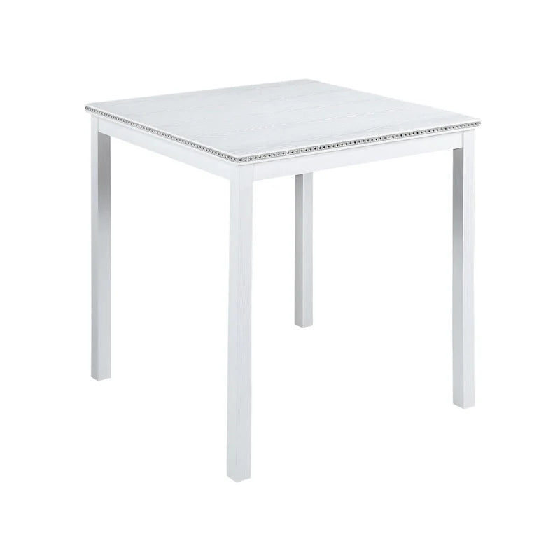 Modern 5-Piece Dining Set with Square Counter Height Table & 4 Upholstered Chairs