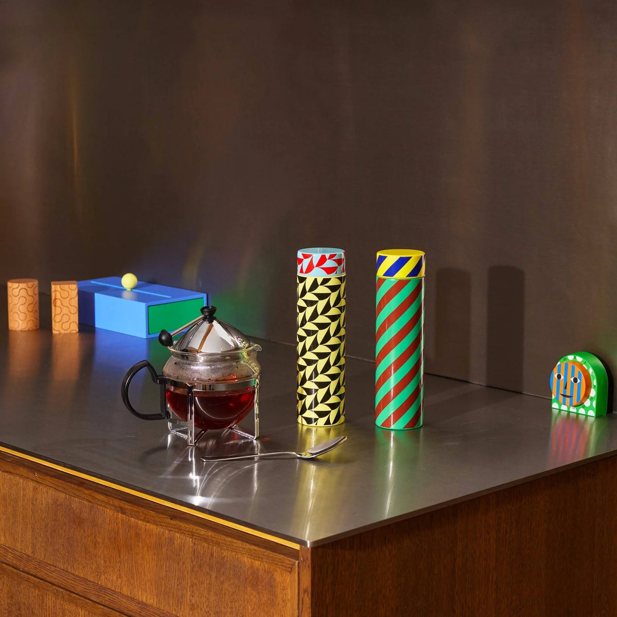 Dusen Dusen Pattern Thermal Bottle - Stripe