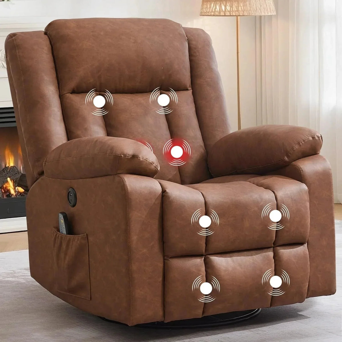 Rocker Recliner Glider Recliner Chairs for Adults 360° Swivel Rocking Chair