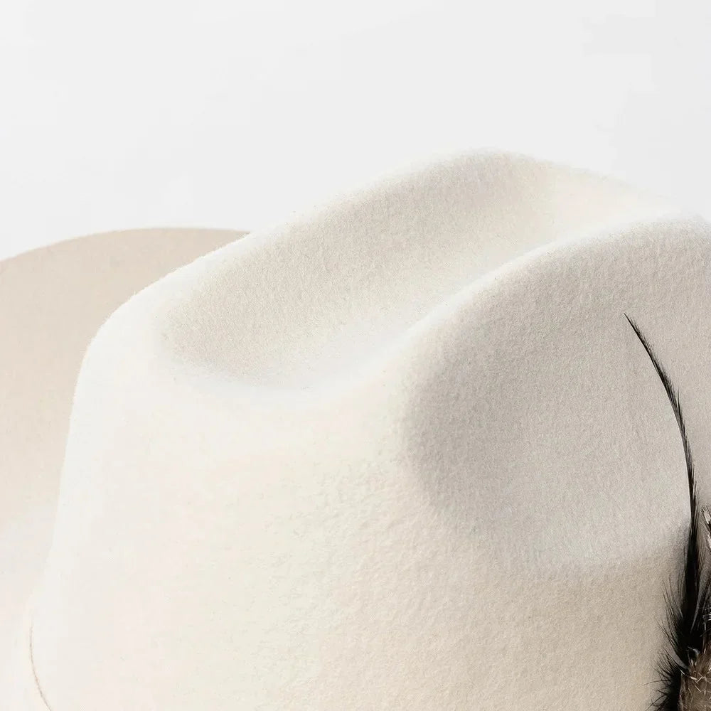 Dallas Feathers Wool Western Cowboy Hat