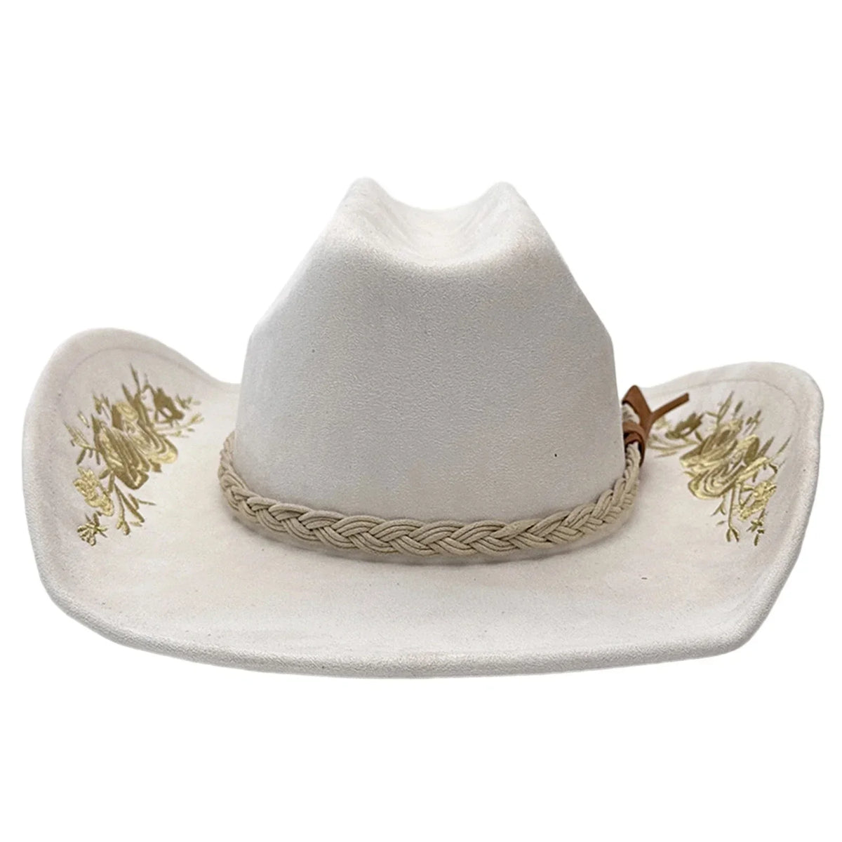 Dakota Floral Embroidery Suede Western Cowgirl Hat