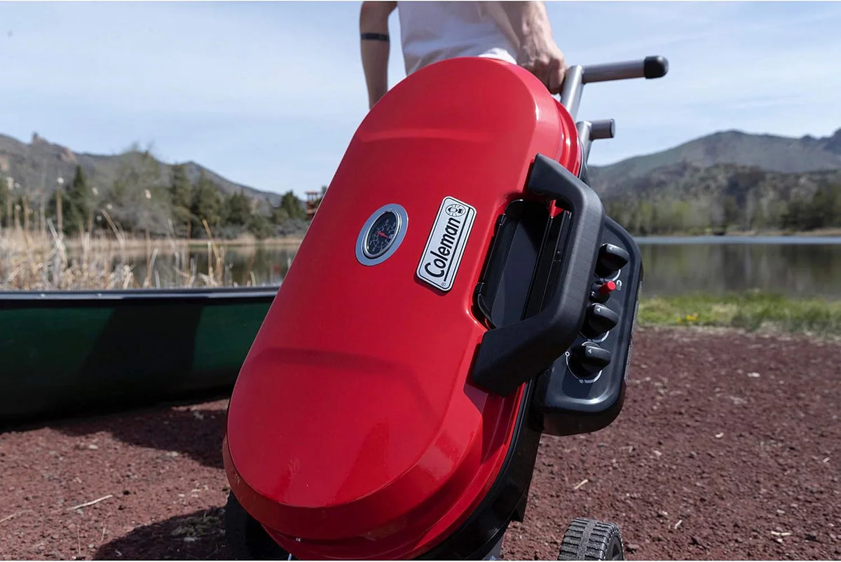 RoadTrip 285 Portable Stand-Up Propane Grill with 3 Adjustable Burners & Instastart Ignition, 20,000 BTUs of Power for Outdoor Cooking, Camping, Tailgating, Grilling, BBQs, & More