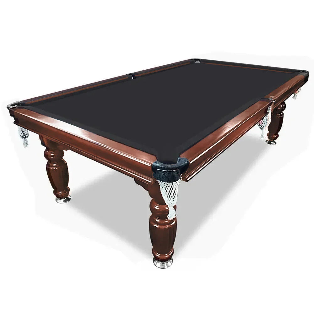 Classic Slate Pool Table with Cues and Balls Set for Home or Lounge, Walnut Wood, 8FT
