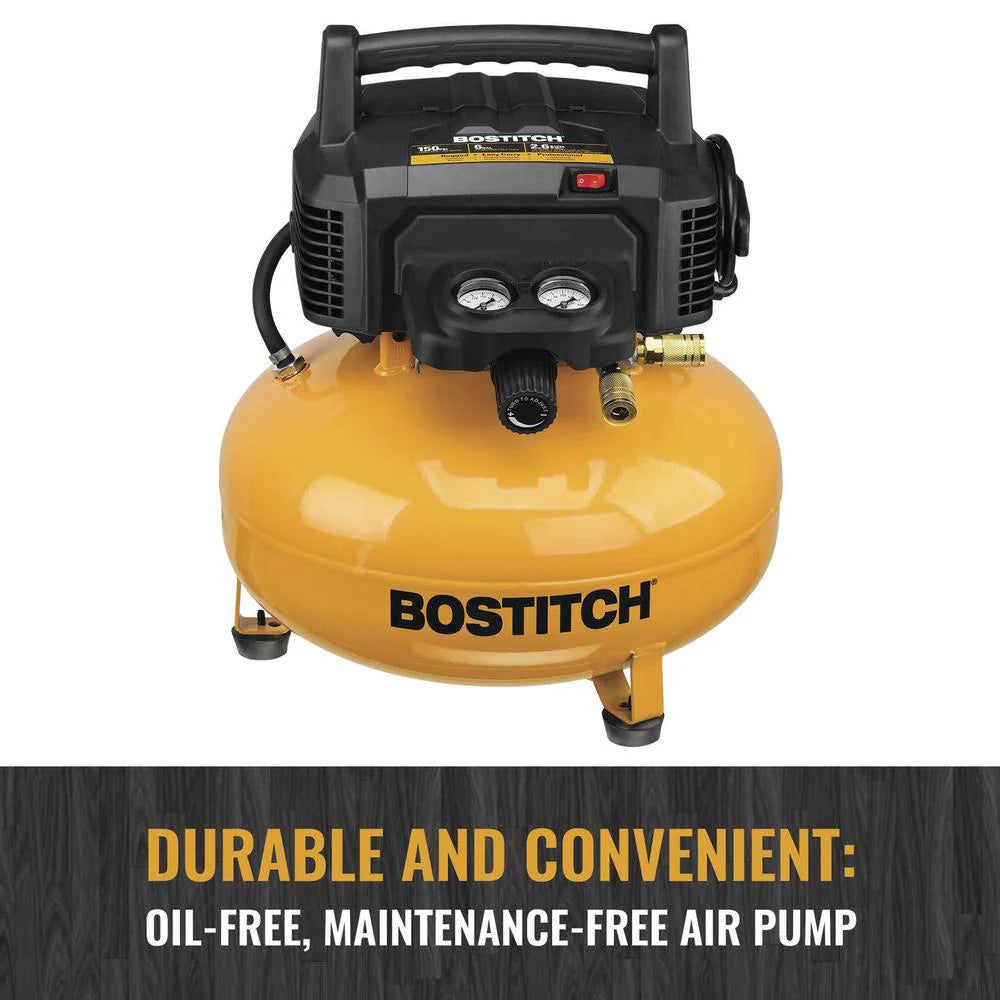 Bostitch? 6-Gallon 150 PSI Portable Electric Air Compressor with 2-Tool Combo Kit