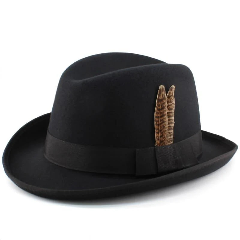 Dryden Feather Wool Homburg Hat