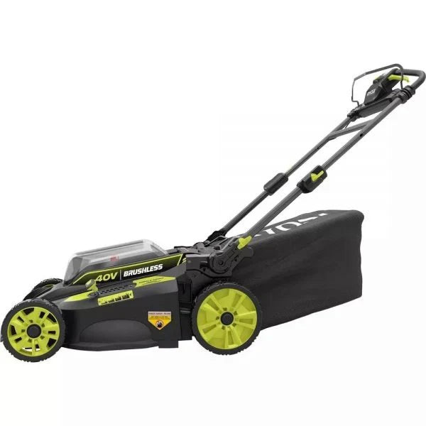 2025 40V Brushless 20-inch Self-Propelled Hand Lawn Mower, Grass Trimmer and Leaf Blower with (2) Batteries and (2) Chargers