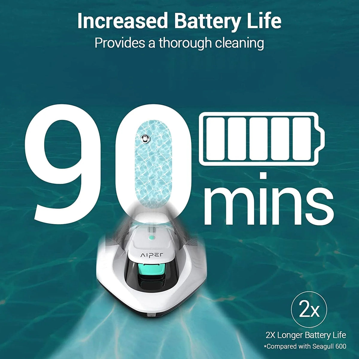 Cordless Robotic Pool Cleaner, Pool Vacuum with Dual-Drive Motors