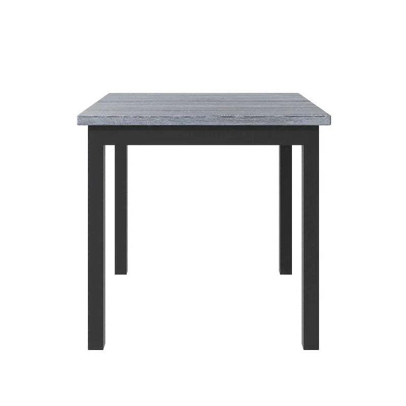 5 Piece Counter Height Dining Set, Wood Dining Table Set with Rectangle Table and 4 Upholstered High Back Chairs