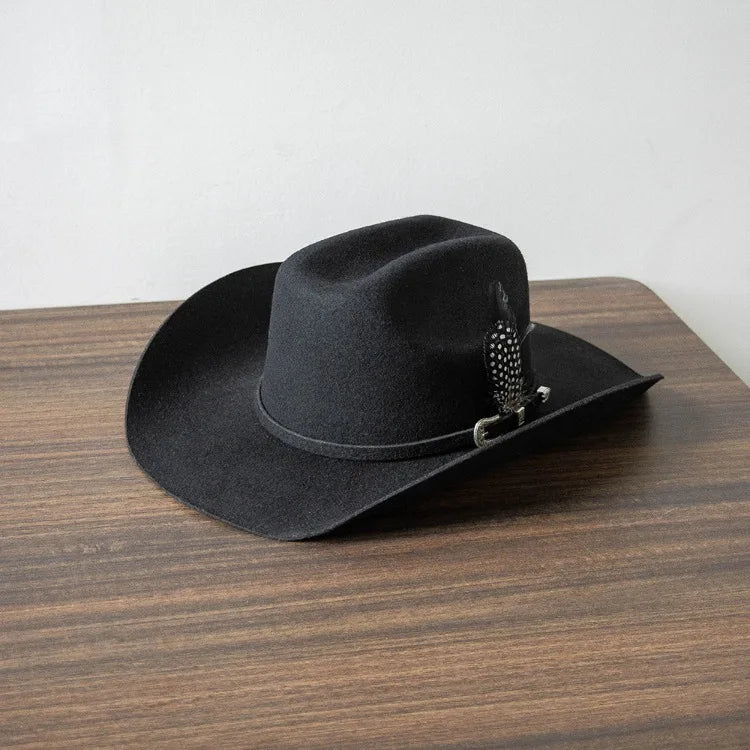 Dallas Feathers Wool Western Cowboy Hat