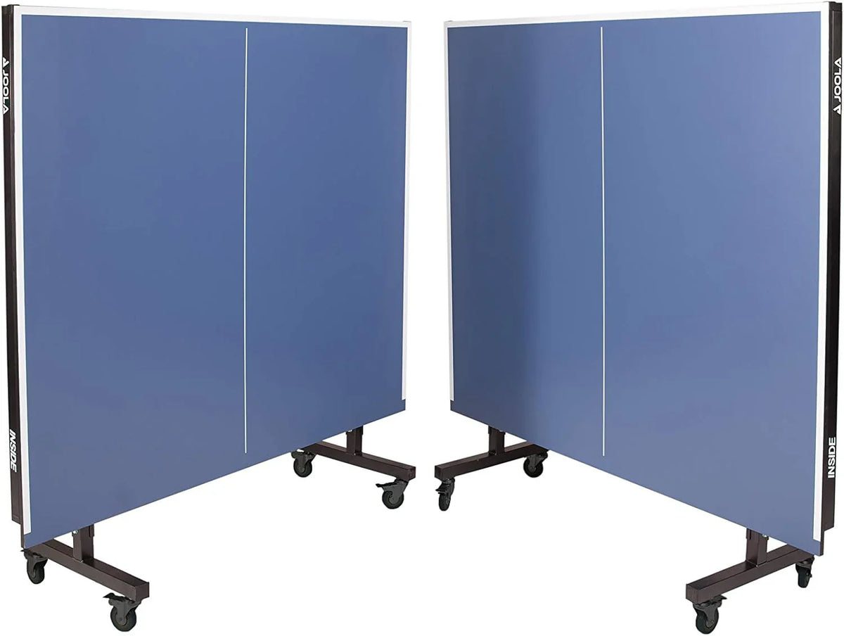 JOOLA Inside Professional MDF Indoor Ping Pong Table with Quick Clamp Table Tennis Net and Post Set - 10 Minute Easy Assembly - Tournament Quality - Foldable with Single Player Playback Mode