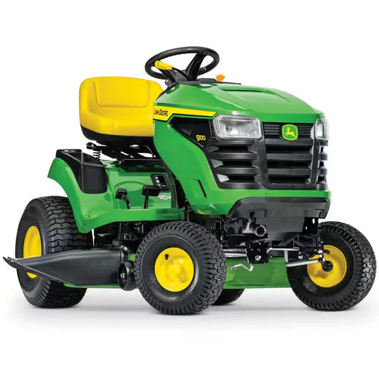 John Deere S100 ride-on lawnmower, 107 cm (42 inch) cutting width C 17.5 hp petrol hydrostatic drive