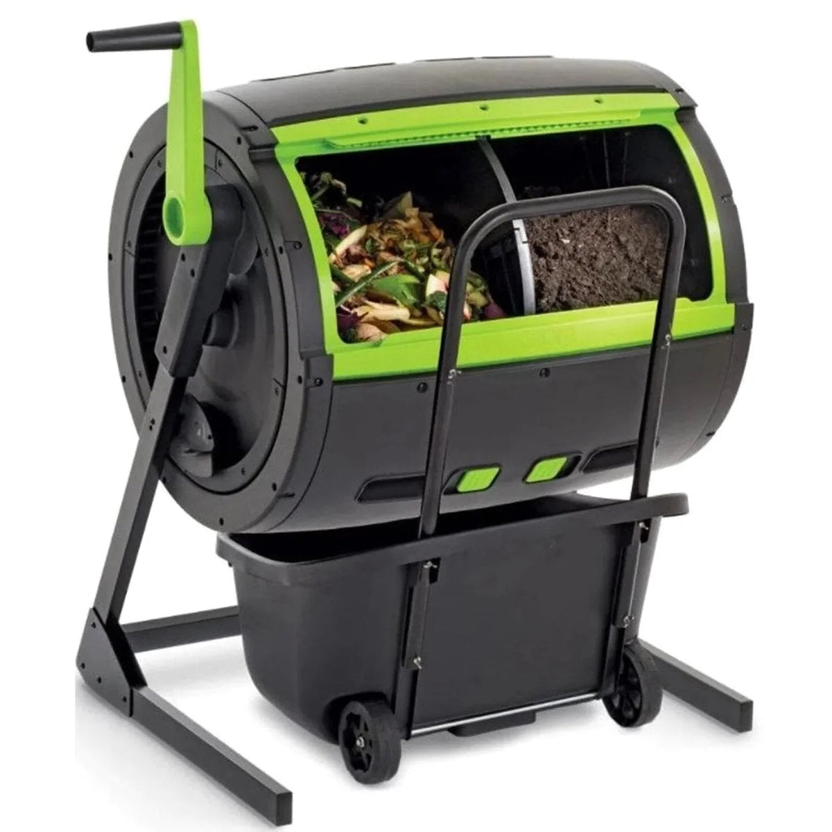 65-Gallon Compost Tumbler And Cart Combo
