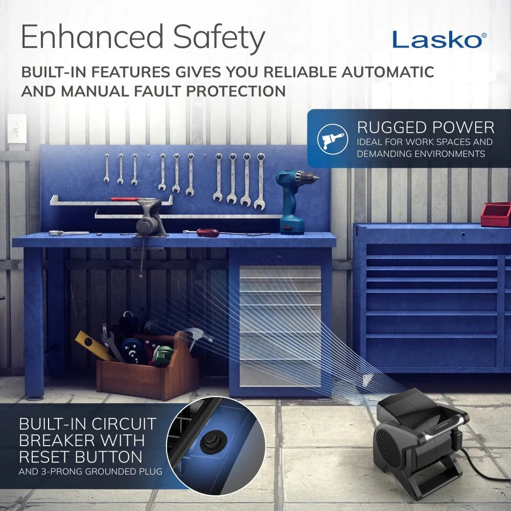 Lasko Pro Performance 14.5 In. Pro Performance High Velocity Utility Fan,U15617