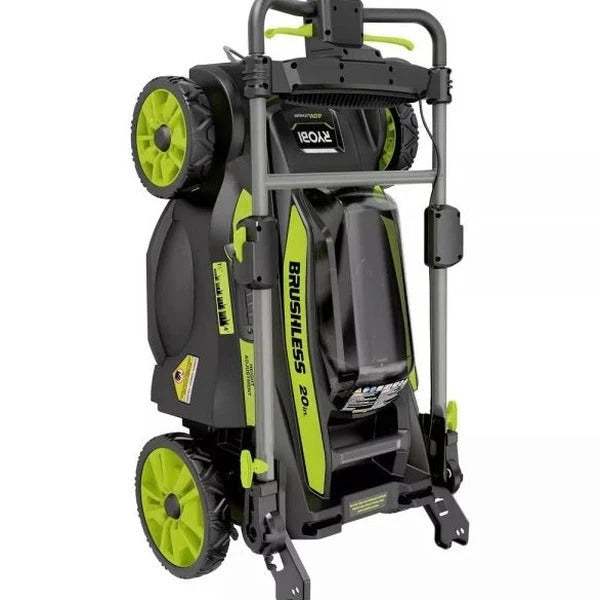 40V Brushless 20 in. Walk Behind Self Propelled Mower String Trimmer Leaf Blower with (2) Batteries and (2) Chargers