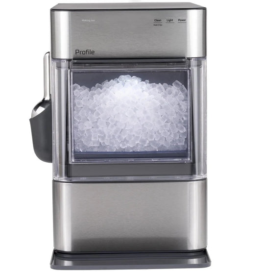 GE Profile Opal 2.0 Ultra Nugget Ice Maker with Scale Inhibiting Filter,Scoop Included,38 lbs in 24 Hours,Pellet Ice Machine with WiFi & Smart Connected,Stainless Steel
