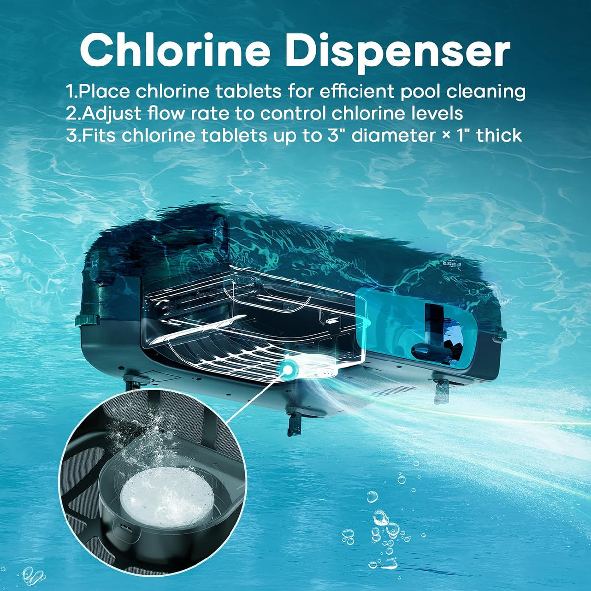 Solar Pool Skimmer with APP Support, 24/7 Cleaning, Dual Charging Modes, Smart Obstacle Avoidance, Ideal for All Swimming Pool Types