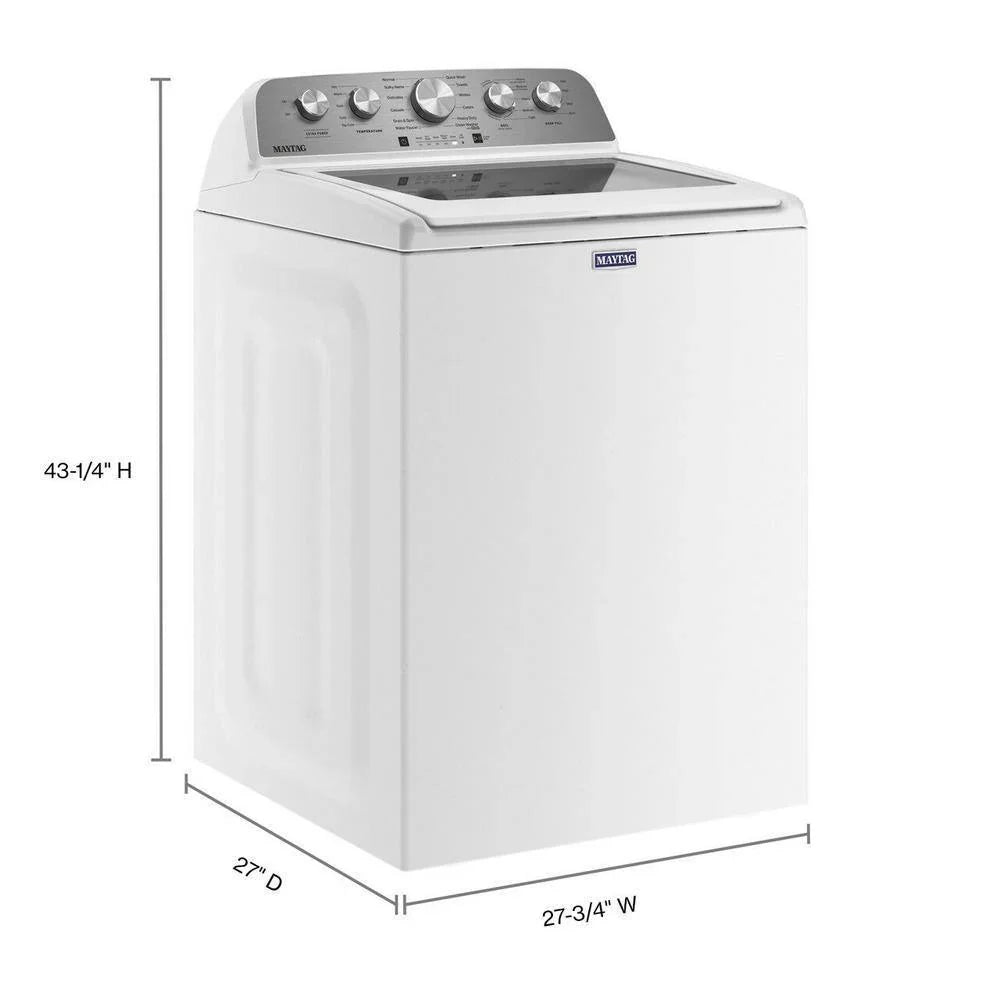 Maytag Top-Loading Washing Machine with 4.8 Cubic Foot Capacity and Extra Power Boost, White C MVW5430MW