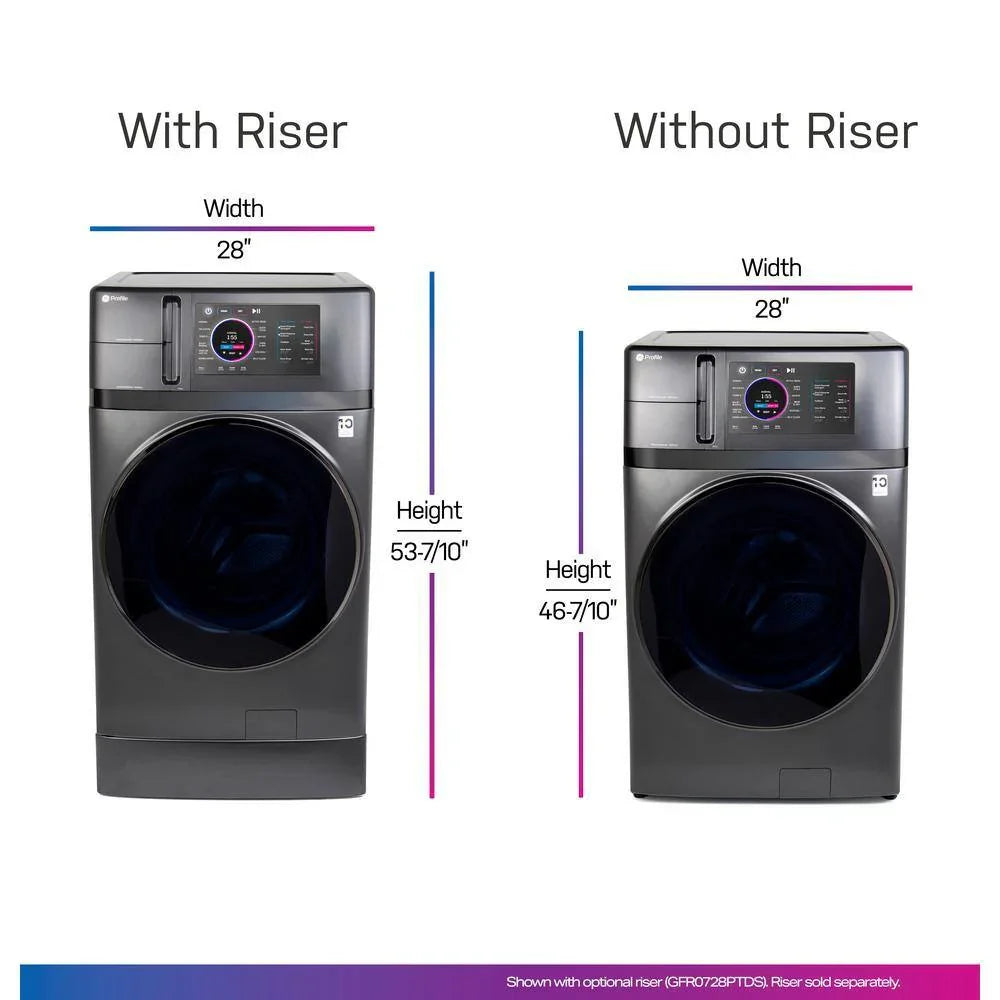 Profile 4.8 cu. ft. UltraFast combination washer-dryer with ventless heat pump technology in Carbon Graphite
