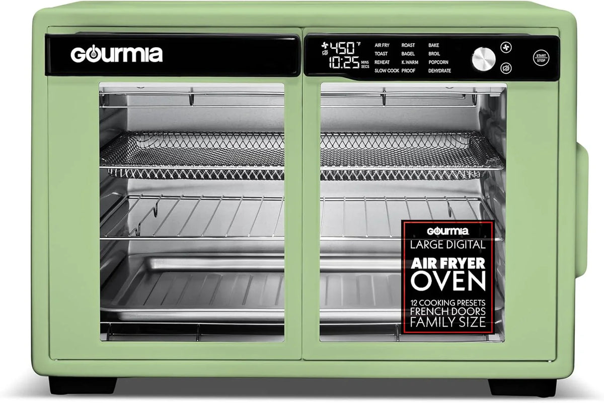 Gourmia French Door Air Fryer Oven - 37 Qt Large Capacity Convection Toaster Oven