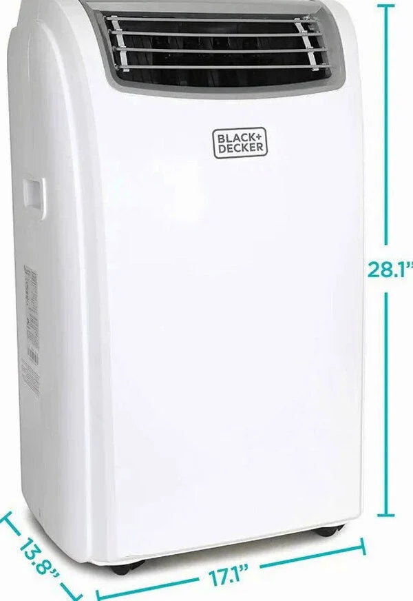 14,000 BTU Portable Air Conditioner with Heat and Remote Control, White