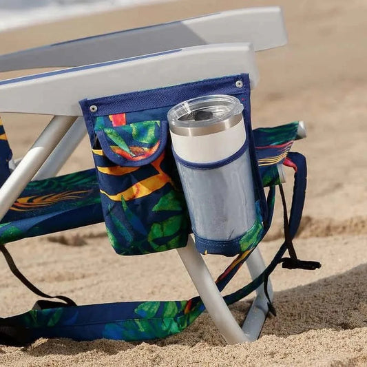 Backpack Beach Chair 2 Pack (Tropical Foliage),Dark Blue (2622206)
