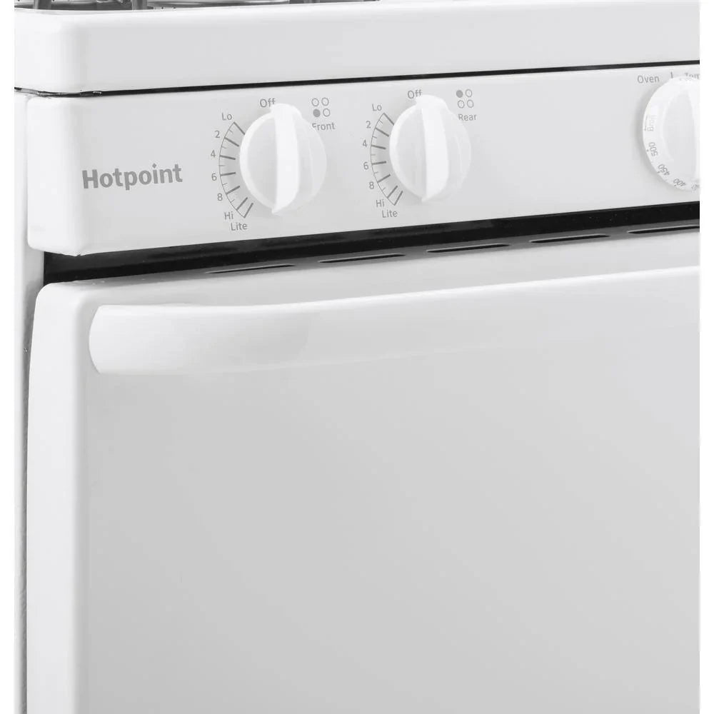 20-inch electric oven with 4 cooking zones, freestanding, in white