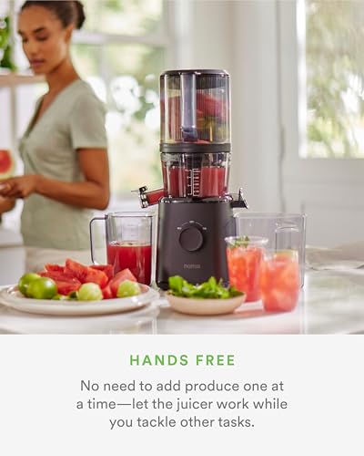 Nama J2 Cold Press Juicer – Self Feeding for Hands Free Operation with Wide Mouth Hopper for Whole Recipe Loading, Zero Waste Masticating Juicer For More Juice, Less Pulp – Easy Cleanup &amp; Assembly: Home &amp; Kitchen