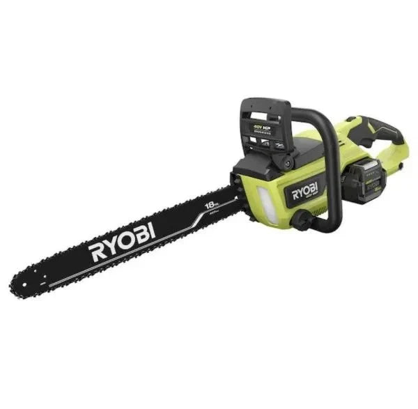Ryobi 18 40V Cordless Chainsaw Kit with Battery & Charger, Green