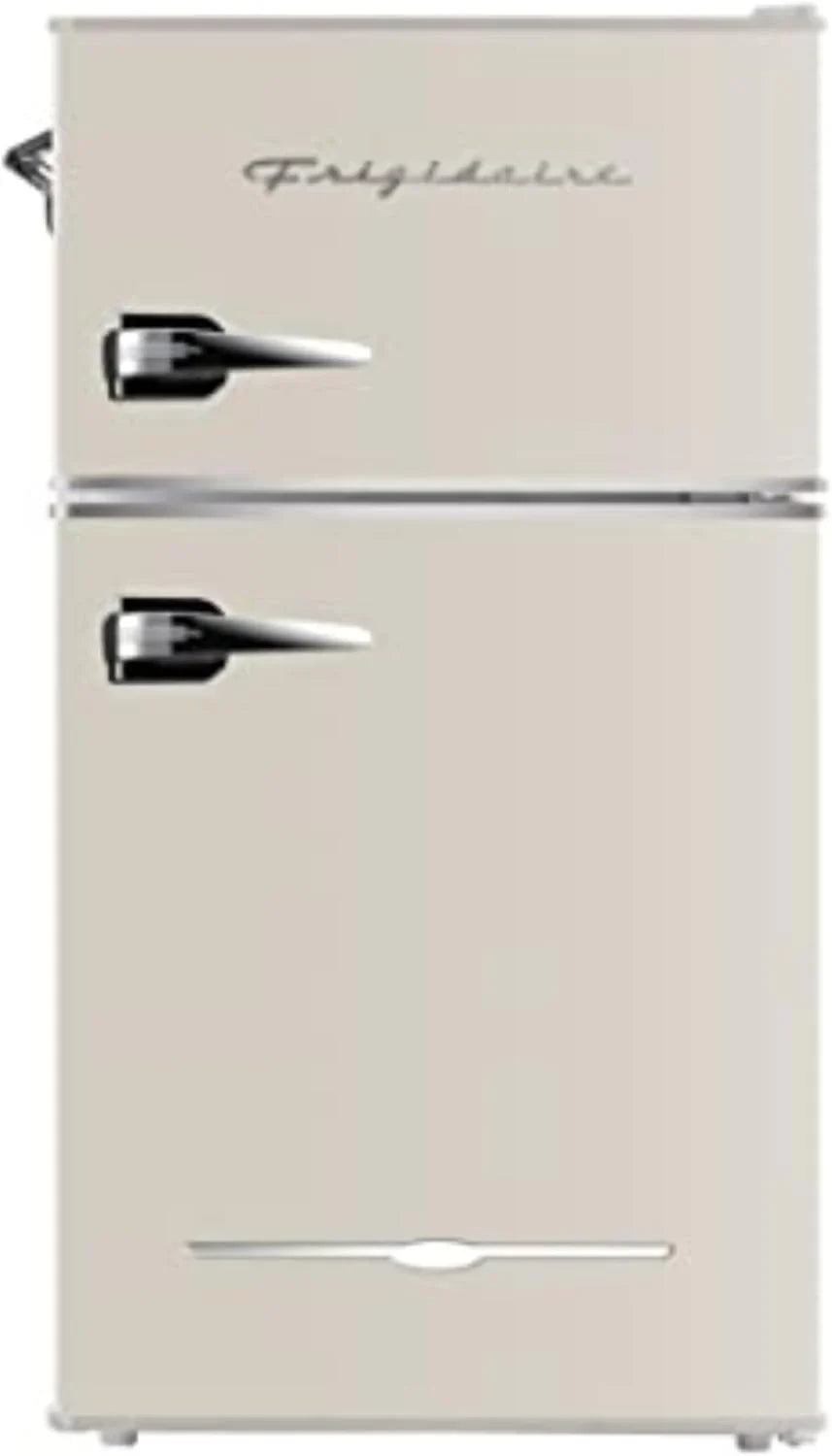 Frigidaire Retro Mini Fridge with Freezer Side Bottle Opener-Small 2 Door Refrigerator Office Bar