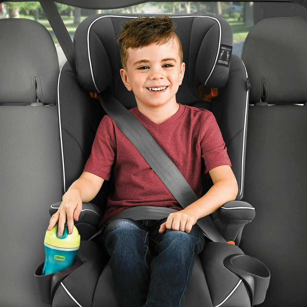 Chicco MyFit Harness and Booster Car Seat - Fathom (Grey/Blue). New