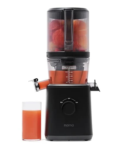 Nama J2 Cold Press Juicer – Self Feeding for Hands Free Operation with Wide Mouth Hopper for Whole Recipe Loading, Zero Waste Masticating Juicer For More Juice, Less Pulp – Easy Cleanup &amp; Assembly: Home &amp; Kitchen