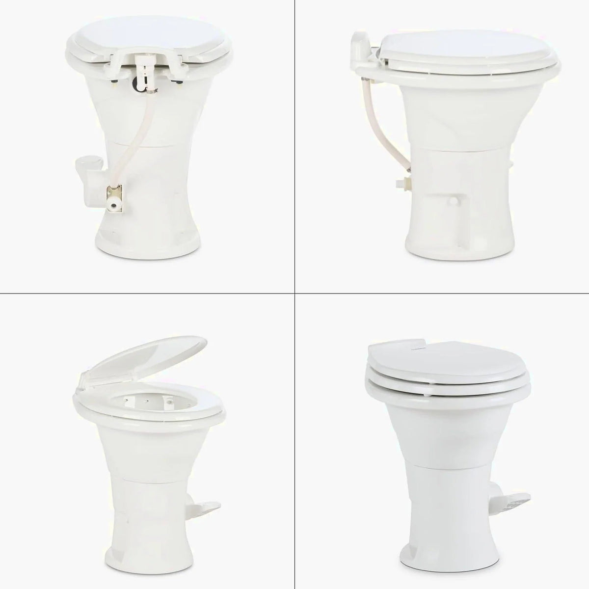 Dometic 310 RV Toilet, Oblong, PowerFlush, White