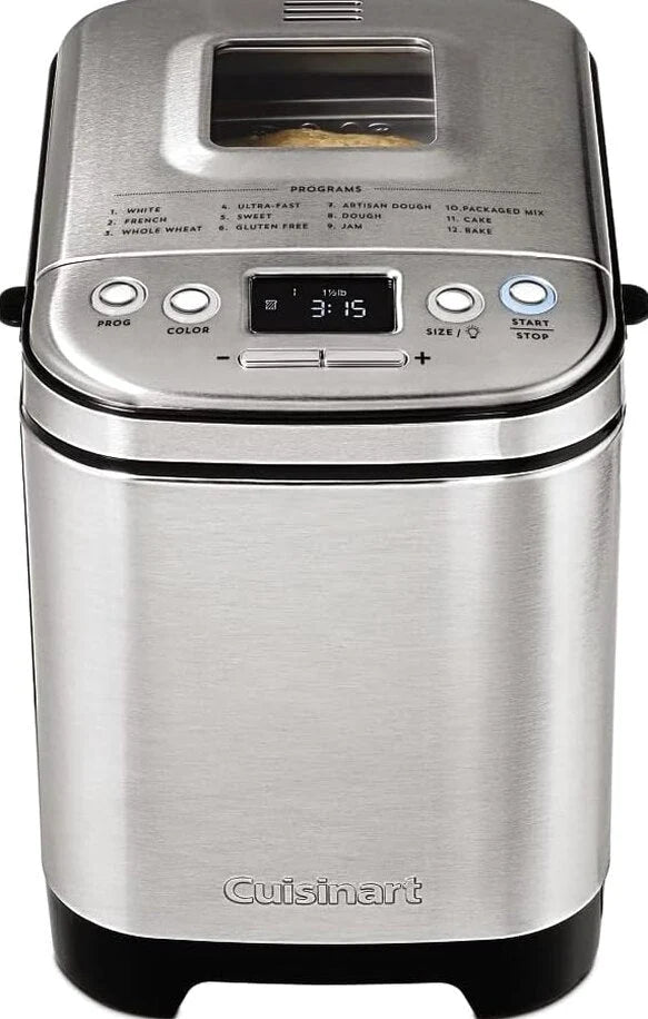Cuisinart Bread Maker Machine, Compact and Automatic, Up to 2lb Loaves