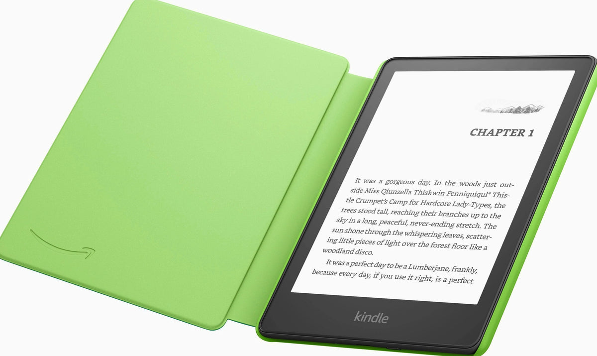 Amazon – Kindle Paperwhite Kids E-Reader 6.8′′ display with kid-friendly cover – 16GB – 2022 – 2023 – Emerald Forest