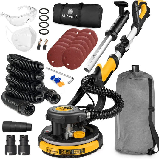 Giovent? Electric Drywall Sander with Dust Extraction, Suitable for Popcorn Ceilings