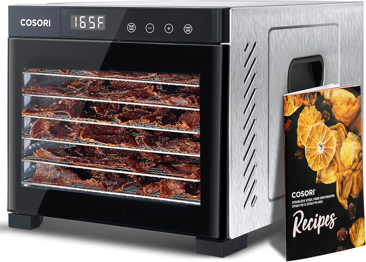 COSORI Food Dehydrator Bigger Than 7 Trays With Large 6.5" Drying Space 600W Power