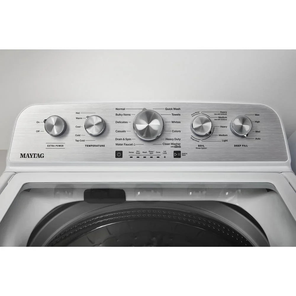 Maytag 4.8 cu. ft. Top Load Washer with Extra Power Boost, White – MVW5430MW
