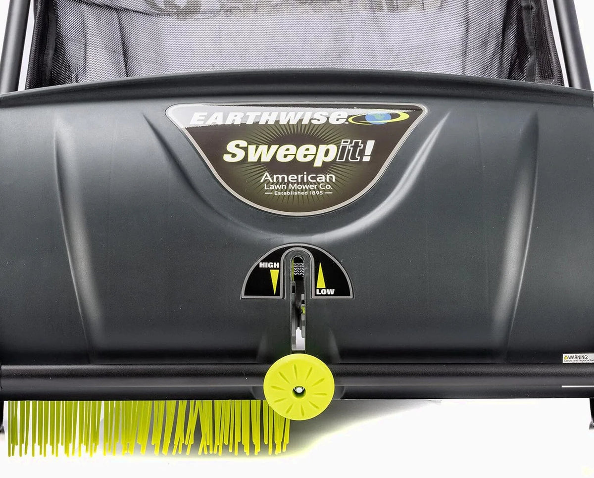 21-Inch Width Leaf &amp; Grass Push Lawn Sweeper, Black