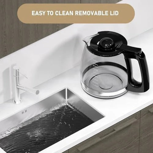12-Cup Replacement Coffee Carafe Compatible with Hamilton Beach Coffee maker Pot 49902, 49915, 49905C, CM4309, 49317, 49467, 49611, 49904, 49934, 46230, 46290, 46293, 46294, 46299