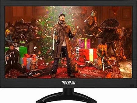 13.3 inch Small PC Monitor 1366x768 Mini LED Monitor with HDMI VGA AV BNC USB Intput, for Fire Stick Computer Xbox Ras pi, Built-in Speaker