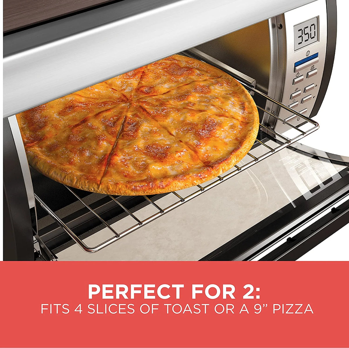 2025 Spacemaker Under-Counter Toaster Oven, Black/Stainless Steel, TROS1000D