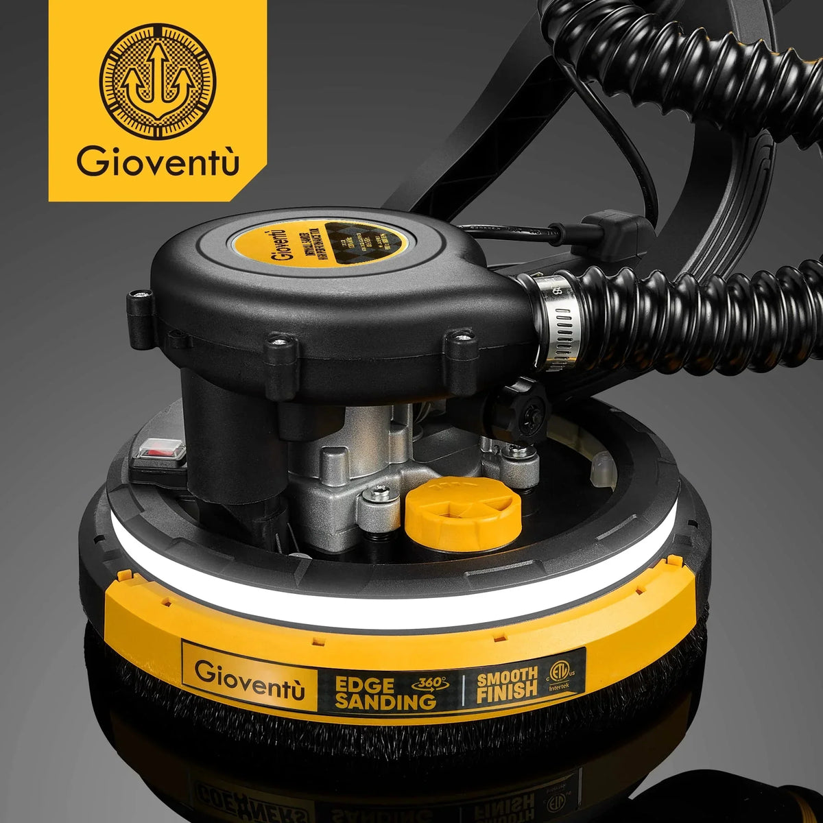 Giovent? Electric Drywall Sander with Dust Extraction, Suitable for Popcorn Ceilings