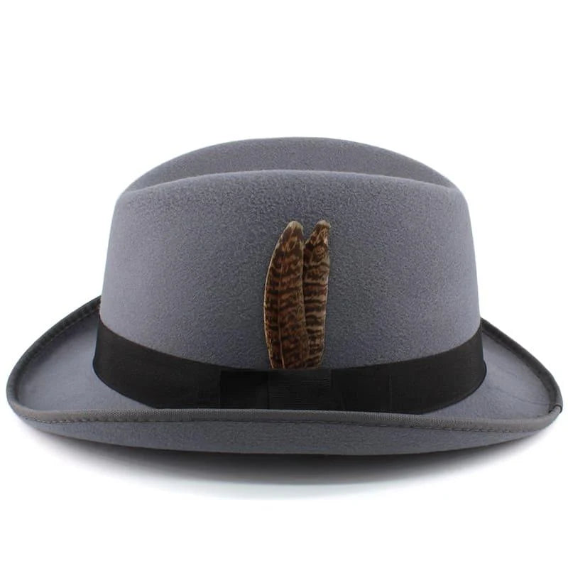 Dryden Feather Wool Homburg Hat
