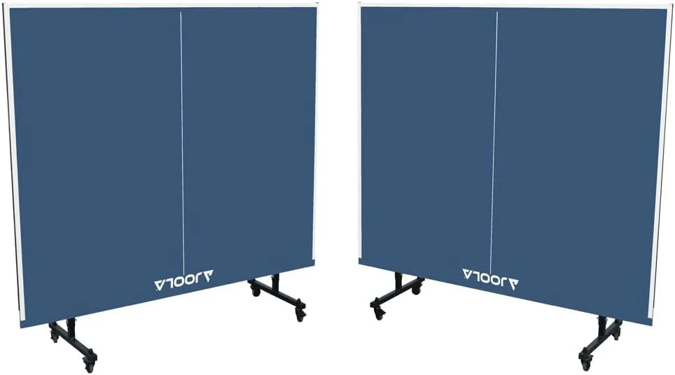 JOOLA Inside Professional MDF Indoor Ping Pong Table with Quick Clamp Table Tennis Net and Post Set - 10 Minute Easy Assembly - Tournament Quality - Foldable with Single Player Playback Mode